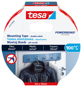 Ypač stipri dvipusė tvirtinimo juosta TESA Powerbond Ultra Strong, 19mm x 5m
