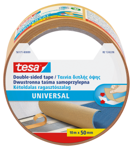 Universali dvipusė lipni juosta TESA, 50mm x 10m