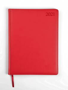 Kalendorius EXTRA SHINE , 2025, PU, A4, raudonos sp.
