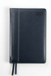 Kalendorius AMBASSADOR BLACK EDITION, 2026, PU, A5, mėlyna
