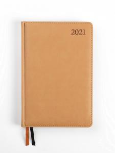 Kalendorius EXTRA SHINE, 2025, PU, A5, ruda