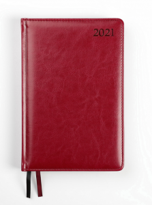 Kalendorius PREMIER PLUS 2025, PU, A5, raudona