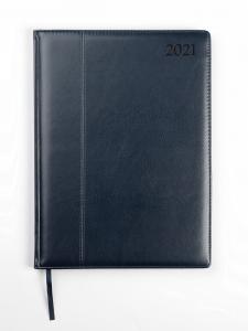 Kalendorius AMBASSADOR BLACK EDITION 2025, PU, A4, mėlyna