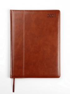 Kalendorius AMBASSADOR BLACK EDITION 2024, PU, A4, ruda