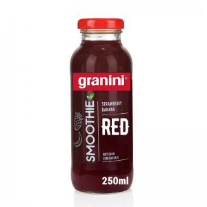Vaisių kokteilis GRANINI Red, braškių ir bananų, 0,25 l