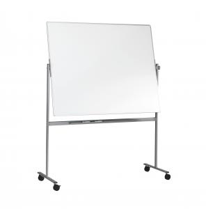 Dvipusė vartoma emaliuota magnetinė lenta ESSELTE 200x120 cm, mobilus stovas, balta sp.