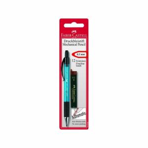 *Automatinis pieštukas Faber-Castell Grip-Matic, 0,5mm, blisteryje, su grafitų papildymu