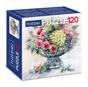 Puzlė HATBER-HD Premium, А5, 150х150mm, 120 dalių, Gėlės