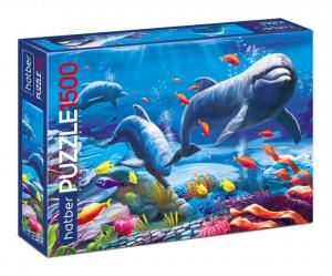 Puzlė HATBER-HD Premium, А1, 830х580mm, 1500 dalių, Delfinai