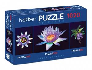 *Puzlė HATBER-HD Premium, А2, 260+500+260 dalių, Gėlės