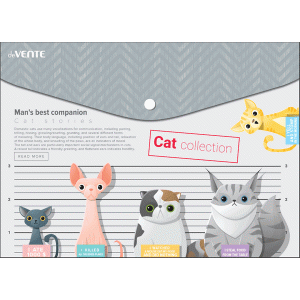 *Aplankas - vokas  deVENTE, Cat collection A4 , 0.15mm