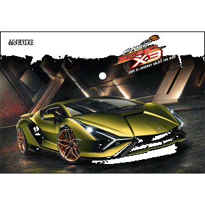 *Aplankas - vokas  deVENTE, Sport Car A4 , 0.15mm