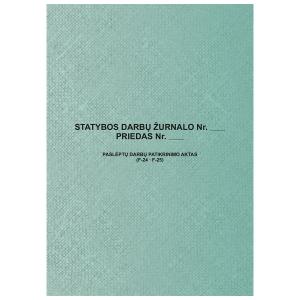 Statybos darbų žurnalas priedas F-24, F-25