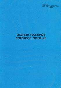 Statinio techninės priežiūros žurnalas