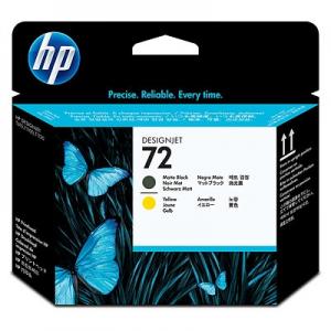 HP No.72 (C9384A), matinės juodos ir geltonos galvutės komplektas rašaliniams spausdintuvams