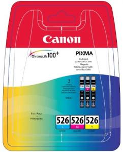 Canon CLI-526 kasečių rinkinys (4541B009), žydra, purpurinė, geltona kasetė rašaliniams spausdintuvams