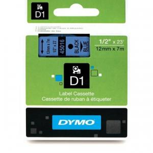 Dymo 45016 (S0720560) Etikečių juosta 12mm x 7m, Black on Blue
