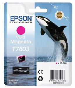 Epson T7603 (C13T76034010) Rašalinė kasetė, Ryškiai purpurinė rašaliniams spausdintuvams