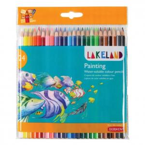 Spalvoti pieštukai Derwent Lakeland, 24 spalvos