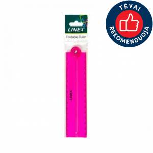 Liniuotė LINEX Folden 15/30 cm, rožinė