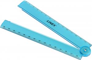 Liniuotė LINEX Folden 15/30 cm, mėlyna