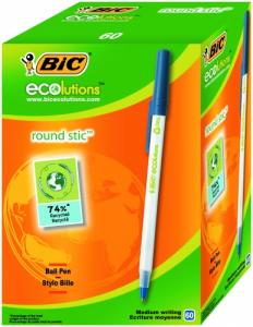 Bic Tušinukas Eco Round Stic 1.0 mm, mėlynas, pakuotėje 60 vnt 256651