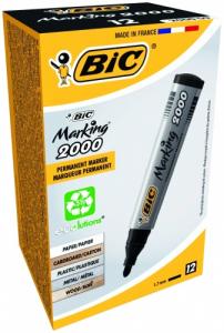 Bic Permanentinis žymeklis Eco 2000 2-5 mm, juodas, pakuotėje 12 vnt. 000095