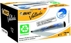 Bic Žymeklis baltai lentai Velleda 1701 1-5 mm, juodas, pakuotėje 12 vnt. 701092