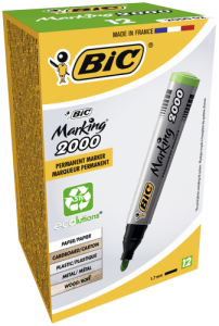 Bic Permanentinis žymeklis Eco 2000 2-5 mm, žalias, pakuotėje 12 vnt. 000026