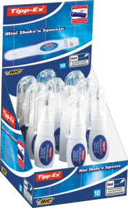 BIC Korekcinis pieštukas Mini SHAKE N SQUEEZE 4 ml, pakuotėje 10 vnt 733401