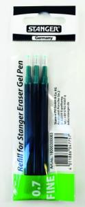Stanger Gelinė šerdelė rašikliui Eraser 0.7 mm, žalias, 3 vnt. rinkinys 18000300083