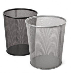Šiukšlių dėžė Forpus, 12l, juoda, perforuoto metalo