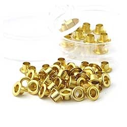 Kniedės Han 25, 4mm, žalvarinės (1000), 1-20 lapų  1117-060