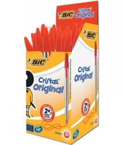 Bic Tušinukas Cristal 1.0 mm, Raudonas, pakuotėje 50 vnt 847899