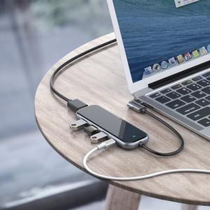 Jungčių stotelė / adapteris Baseus CAHUB-BZ0G (Type-C to 3xUSB3.0+HD4K+PD)