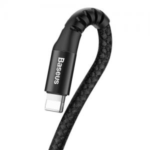 Kabelis Baseus spiralinis USB2.0 A kištukas - IP lightning kištukas 1 m. su nailoniniu šarvu Fish ey