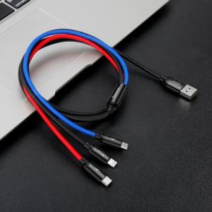 Kabelis Baseus USB2.0 A kištukas ir 3 kištukai (USB C, micro USB, lightning)