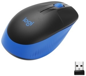 Logitech M190 Full-Size Belaidė pelė, RF Wireless, 1000 DPI, Mėlyna