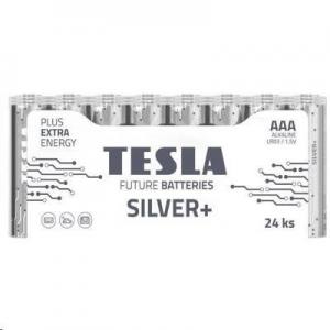 Baterijos Tesla AAA Silver+ Alkaline LR03 1150 mAh (24 vnt) (13032410)