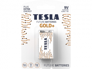 Akumuliatorius Tesla 9V Gold+ 6LR61 1 vnt. (12090121)