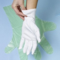 Pirštinės, virtuvinės, medvilninės, baltos, XL dydis,12 porų