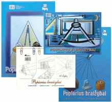Popierius braižybai SMLT, A3, 150 g, albumas, klijuotas, (10)  0708-005
