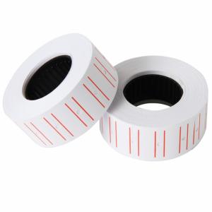 *Kainų etiketės DELI, 21.5x12mm, 800vnt rulone, baltos spalvos