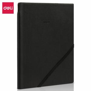 Užrašų knygutė DELI, A5, PU, juodos spalvos