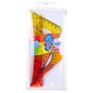 Liniuočių rinkinys DELI, 3 dalių, 15 cm, EcoPVC, lanksčios