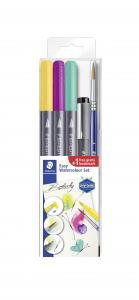 Kūrybinis rinkinys STAEDTLER 3001 STB5-3, 3 spalvų žymekliai, rašiklis ir teptukas