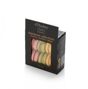 Sausainiai D'HAUBRY Macaroons, pistacijų, citrinų ir braškių skonio, 6vnt., 72 g