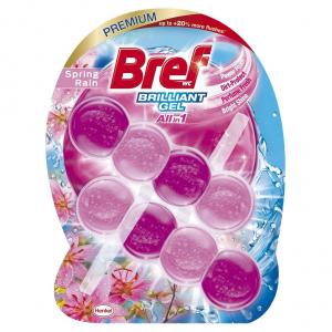 Pakabinamas tualeto gaiviklis Bref Brilliant Gel, Spring Rain, 2 x 42 g
