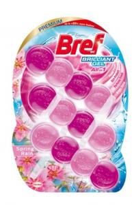 Pakabinamas tualeto gaiviklis Bref Brilliant Gel, Spring Rain, 3 x 42 g