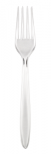 Vienkartinės šakutės SUPERIOR, PS, skaidrios, 17 cm, 50 vnt